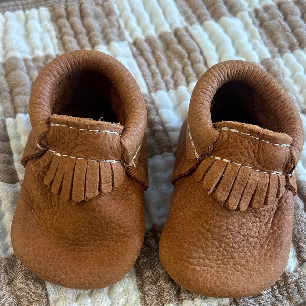 Freshly Picked Brown Kids Moccasins